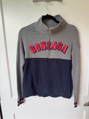 Pink by VS Gonzaga Two-Tone Quarter-Zip Sweatshirt